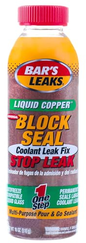 Bar's Leaks 1109 Liquid Copper Block Seal, Intake and Radiator Stop Leak, 18 oz. | One Step, Safe for All Cooling Systems