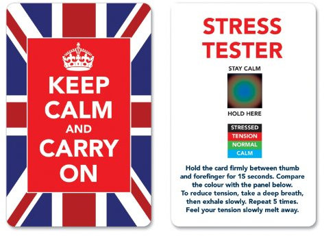 Keep Calm and Carry On Stress Stimmungskarte – Erkennen, messen, verwalten und kontrollieren Überwachung – Psychologie & Entspannungstechniken – Union Jack