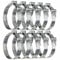 10 Pack - 104mm > 112mm T Bolt Hose Clamps Zinc Turbo Pipe Clips