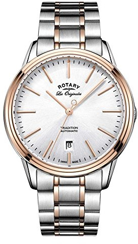 Rotary GB90162-59 Mens Les Originales Tradition Automatic Two Tone Rose Gold Plated Watch