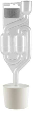 AlcoFermBrew GUMMISTOPFEN MIT Loch 43/40mm + GÄRRÖHRCHEN – Korken | Fermentation | Wein Ballon | WeinHefe | Flaschenkorken | Weinballon Korken | Gärausatz | Labor | Glasballon