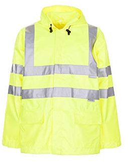 Planam 2062064 Warnschutz Regenjacke, Uni Gelb, Größe XXXL