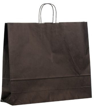 25 Tragetaschen Papier schwarz 54x14x45cm
