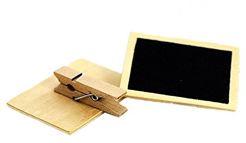 4 Lavagnette In Legno Con Molletta