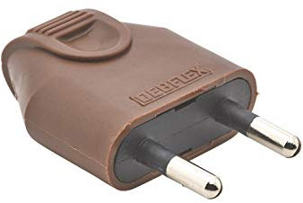 Presa elettrica maschio - Spina elettrica - Spina maschio - Presa maschio 220 V - Spina maschio - Spina elettrica maschio - Spina maschio - Spina maschio Pin D.4 mm Protegees Uscita destra a copricapo