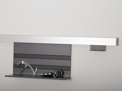 SOTECH Kesseböhmer Linero MosaiQ Starterset Profilleiste 900 mm | inkl. Universalablage + 2er Hakenleiste Graphitschwarz exklusiv