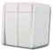 Pulsador doble fontana, blanco 250V~/10A, montaje en superficie, IP44