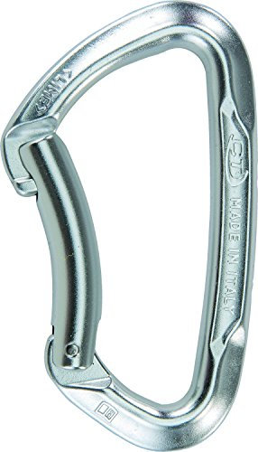 Climbing Technology Lime B Karabiner mit gebogenem Schnapper, Farbe:silber