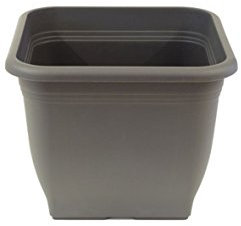 greemotion Pflanzkübel Pia Anthrazit-Grau - Blumentopf 19x19cm - 3L Blumenkübel eckig - Übertopf UV-beständiger Kunststoff - Pflanztopf frostsicher - Pflanzgefäß mit Bodenlöchern - Pflanzen-Zubehör