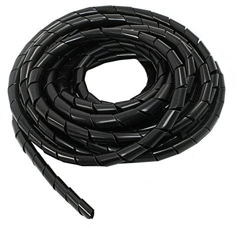 Maclean MCTV-685 B Flexible Kabelspirale Spiralband Kabelschlauch Bündelbereich Wickelschlauch 3m (8.7 * 10mm, Schwarz)