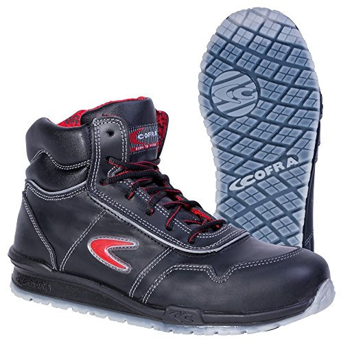 Cofra, 78470-000, Stivali di sicurezza Puskas Correre 78470-000, alti stivali di sicurezza S3, in pelle nera, taglia 42, nero