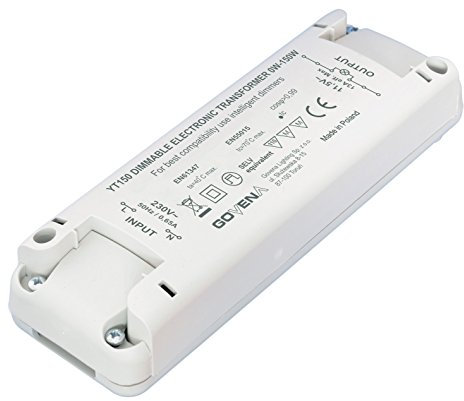 0W - 150W Dimmable Electronic Transformer YT150 - low voltage halogen (MR16, MR11, G4) and 12Vac LED lights; Elektronisch Dimmbar Transformator, Trafo