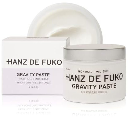 Hanz de Fuko Gravity Paste – Premium Men’s Hair Styling Pomade – High Hold, Medium Shine Finish – Certified Organic Ingredients - 56g