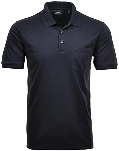 RAGMAN Herren RAGMAN Kurzarm Softknit Poloshirt 4X-Large, Marine-070