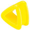 Piercingfaktor Farbiger Flesh Tunnel Silikon Double Flared Weich Flexibel Dreieck Triangel Ohr Plug Ear Piercing 18mm Gelb
