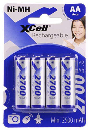 XCell Mignon AA Akku (Zellengröße: AA (Mignon), NI-MH, 1,2 V, 2700 mAh)