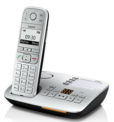 Gigaset E500A Dect-Großtasten-Schnurlostelefon mit Anrufbeantworter, SOS Notruffunktion, titanium