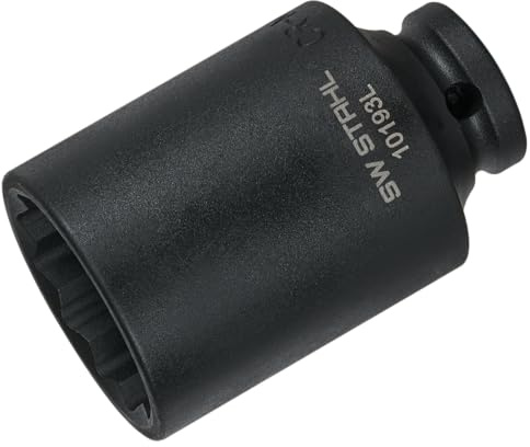 SW-Stahl 10193L Antriebswellen-Einsatz SW 36 mm, 12-kant, 1/2 Zoll, Tief | Impact-Steckschlüsseleinsatz aus Chromstahl, Lange Ausführung 78 mm, Zwölfkant-Profil, Premium-Qualität für Schlagschrauber