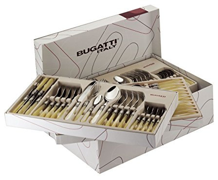 Casa Bugatti OXBAM-S3260 - Servizio di posate Oxford Ivory, 75 pezzi