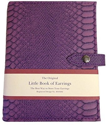 Mock Croc Purple - Little Book of Earrings - Earring Storage Solution