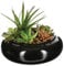 Atmosphera - Composition des Plantes arificielles - Vase en céramique - H6 cm