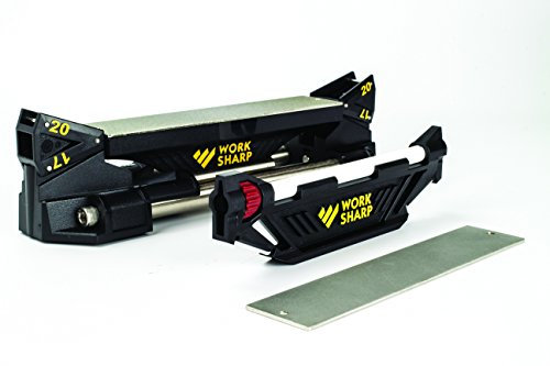 WORK SHARP™® Guided Sharpening System - Profi Diamant & Ceramic Messerschärfer - Wellenschliff Messerschleifer- Schleifstein mit Winkel-Führung 17°&20° - Hochwertiger Schärfer