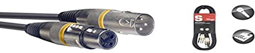 Cable del micrófono Stagg SMC1 YW (1m, XLR-a-XLR conector) amarilla