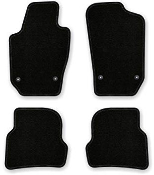 Bär-AfC Auto Fußmatten Basic passend für Seat Ibiza 6J 2008-2012, Autoteppiche Nadelvlies Schwarz, Rand Kettelung Schwarz, Set 4-teilig, SE03466