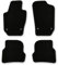 Bär-AfC Auto Fußmatten Basic passend für Seat Ibiza 6J 2008-2012, Autoteppiche Nadelvlies Schwarz, Rand Kettelung Schwarz, Set 4-teilig, SE03466