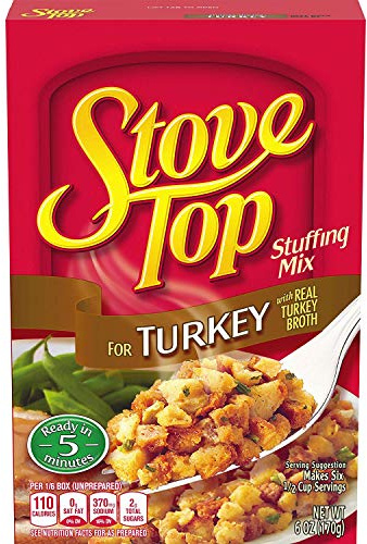 Stove Top Stuffing Mix, Turkey, 6 Ounce (170 g) (Pack of 2)