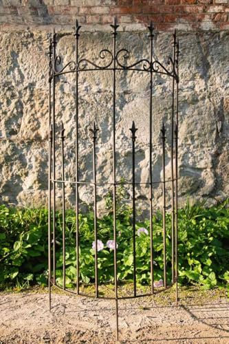 KUHEIGA Rankgitter Metall halbrund zum Stecken Steckzaun 130 x 66cm Rankhilfe
