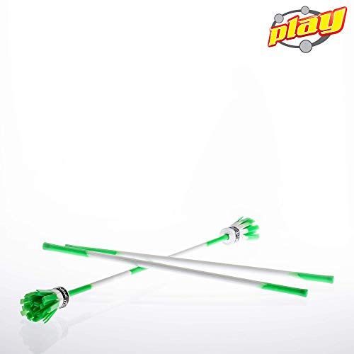 Play - KIT Baton du Diable FLOWERSTICK Power + Baguettes - Blanc Vert