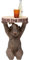 Kare Design Beistelltisch Animal Elephant, Braun/Grau, 35cm Durschmesser, Couchtisch, Elefanten Motiv, 54x36x35 cm (H/B/T)