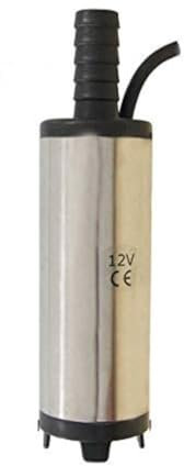 KATSU 12V 51mm Pompa di Trasferimento del Carburante Diesel Olio in Acciaio Inossidabile, Sommergibile Acqua Pompa con Clip e 3m Cavo per Campeggio, Auto, Caravan, Marino, Barca 482107