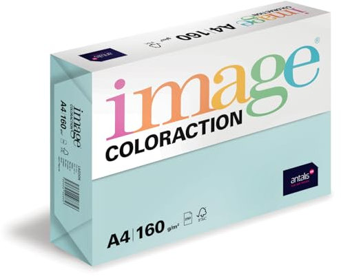 Image Coloraction Lagoon - farbiges Kopierpapier - DIN A4, 210 x 297 mm, 160 g/m² - buntes, holzfreies Druckerpapier für Kopierer - 250 Blatt - Hellblau