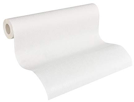 A.S. Création 246011 2460-11 Papier peint intissé à peindre Blanc 10,05 x 0,53 m