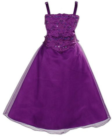 Cinda Vestido de la Dama de Honor Damita de Honor Violeta 8-9 Años