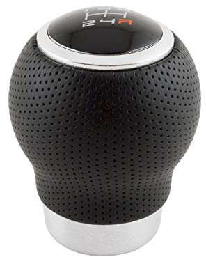 Bc Corona POM30165 Pomello Leva con Innesco di Inversione, pelle nera