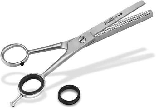 Modellierschere Friseurschere Edelstahl Rostfrei 1-seitig gezahnt 18 cm | Haarschere mit einseitiger Zahnung zum Ausdünnen der Haare 7 Zoll