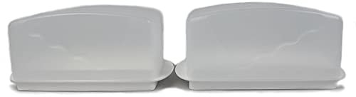 TUPPERWARE Junge Welle Butterdose weiß (2) Butter Dose dish beurrier burriera