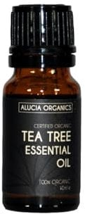 Alucia Organics Certified Organic Tea Tree Essential Oil 10ml - Pure, Natural, Certified Organic, Cruelty Free, Vegan, Undiluted - for Use in Skincare, Aromatherapy, Massage Blends and Diffusers