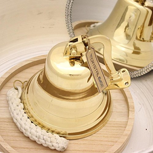 Medieval Replicas 7 Full Brass Ship Bell With Bracket - Door Bell