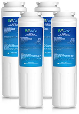 4 x EcoAqua EFF-6007A Ice & Water Refrigerator Filter to fit Admiral GC2224GEKB, SAD224GB, SAL224GB, SAX224GB, UKF8001/A, AEG GC2224GEKW, Caple CAFF201SS, CAFF202SS, CAFF22, FRN21FAI, FRNU20DA, PC65BSC, Gaggenau GC23LDC, GC23LGB, GC23LMA, GC23LMC, GC23LMG, RS495, RS495300, RS495310, RS495330, RX496, RX496200, RX496210, RY495, RY495300, SK535, SK535262, SK535262264, SK535263ALU, SK535264, WF 535-001