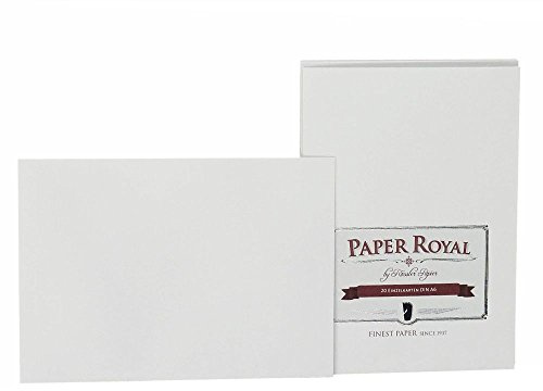 Rössler Paper Royal-Kartenpack | Kartenset | 20 Blanko Karten zum Selbstgestalten | DIN A6 Papier | Einladungskarten blanko | 11 x 1 x 15 cm| 1 Stück | Farbe: Grau | Blankokarten zum Beschriften, Basteln, Gestalten von Einladungen und persönlichen Karten