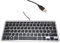 iKKEGOL® Mini USB Slim Wired 78 Key Small Super Thin Compact Keyboard for Desktop Laptop PC Win 7 (Black with Silver)