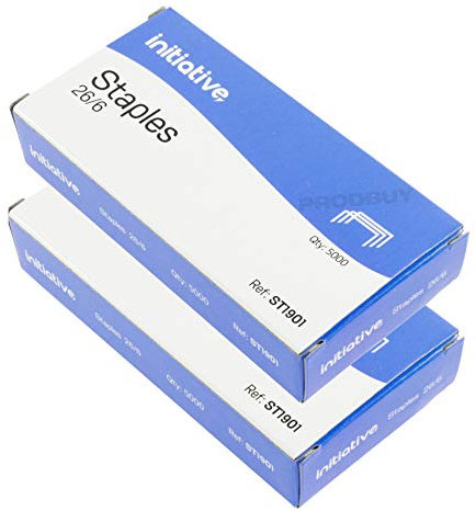 Initiative Staples 26/6mm - 210 Staples Per Strip Pack 5000 (2)