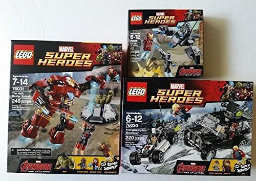 Marvel Lego Sets Avengers Hydra Showdown 76030 the Hulk Buster Smash 76031 & Iron Man Vs Ulton