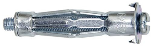 fischer HM 6 x 52 S - Hohlraum-Metalldübel mit Schraube zum Befestigen von Bildern, Gardinenschienen in Plattenbaustoffen - 50 Stück - Art.-Nr. 519778