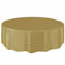 Unique Party Supplies 50035 Runde Kunststoff-Tischdecke - 2,13 m - Gold