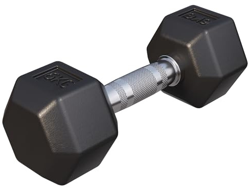 GORILLA SPORTS® Hexagon Kurzhanteln 2–50 kg, gummiert, mit oder ohne Ablage | Schwarze sechseckige Hanteln aus Gusseisen mit gerändeltem Chromgriff, rutschsicher und rollfest; Dumbbell, Krafttraining